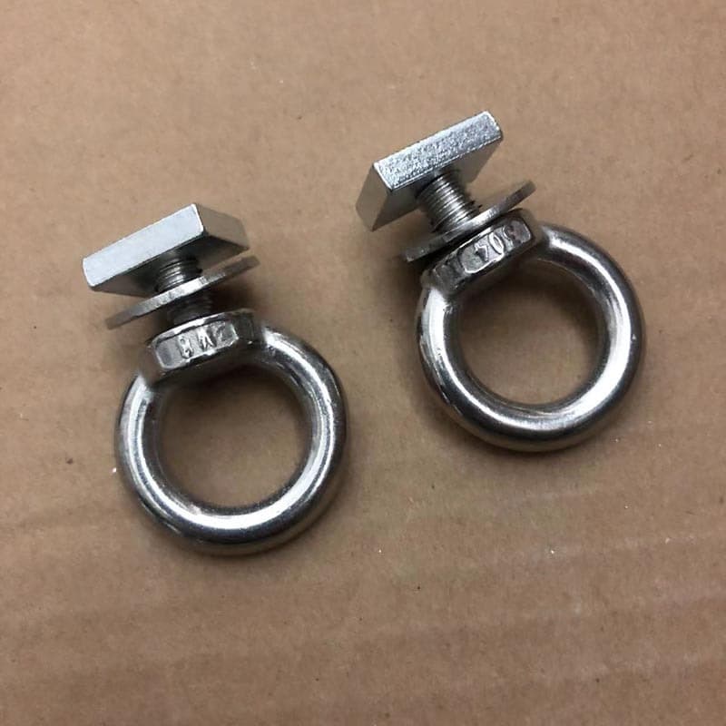 Universal Roof Rack Expansion Screws Stainless Steel Loop Tie-Down Bolts T-Slot for Off-Road Vehicles