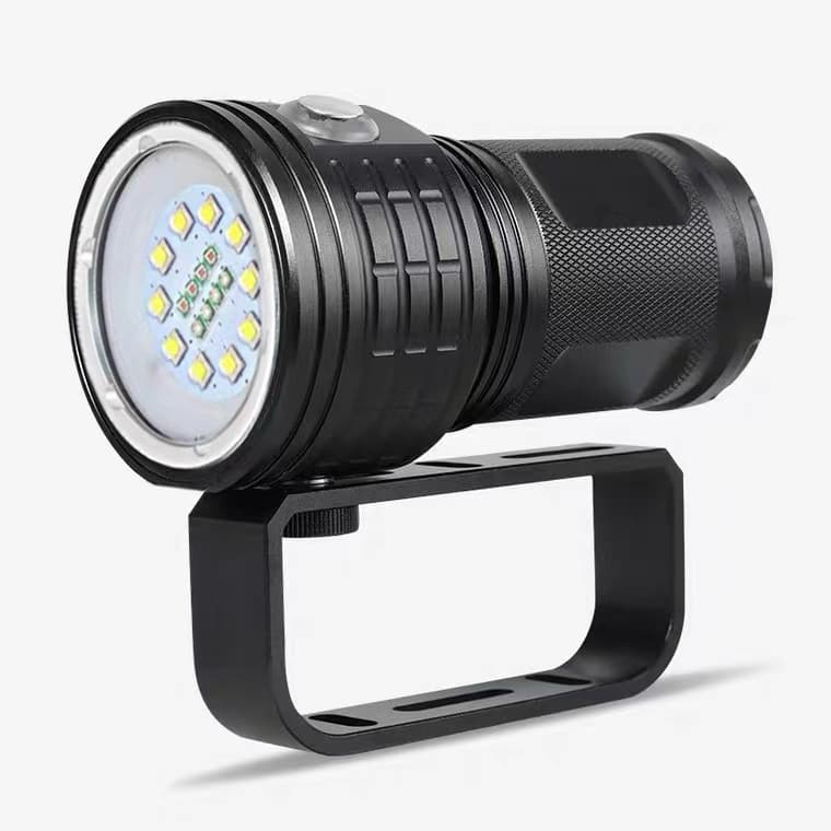 LED Diving Flashlight 10L2 Night Dive Underwater Photography Fill Light Waterproof Shooting Illumination Strong Light Torch