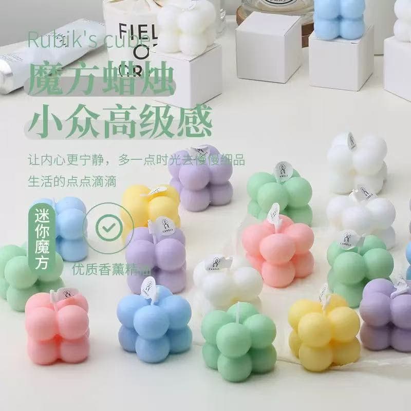 Mini Cube Smokeless Aroma Candle Birthday Gift Handmade Creative Souvenir Scented Candle Wholesale