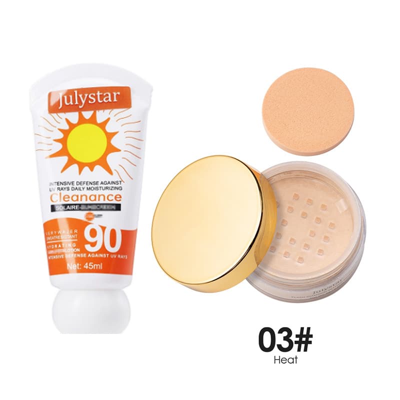 TEMU Best Seller Face Setting Powder Oil-Control Loose Powder 2-Pack Set, Cross-Border Hot Sale Stock Wholesale