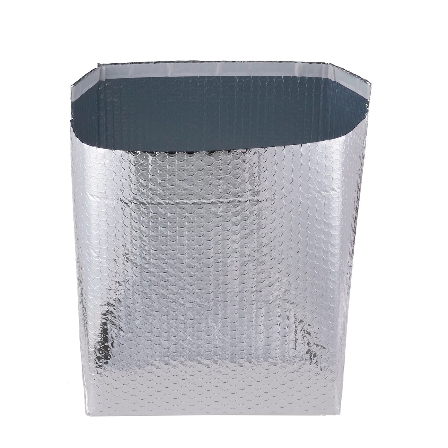 Silver Aluminum-Coated Bubble Insulated Bags for Fresh Fruits, Seafood, and Food Takeout, Square-Bottom 3D Aluminum Foil Bubble Bags