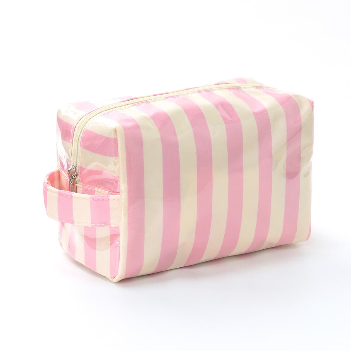 Cross-border Striped Waterproof Polyester Storage Bag Large Capacity Cosmetic Bag Small Fresh Canvas Portable Handbag Makeup Bag