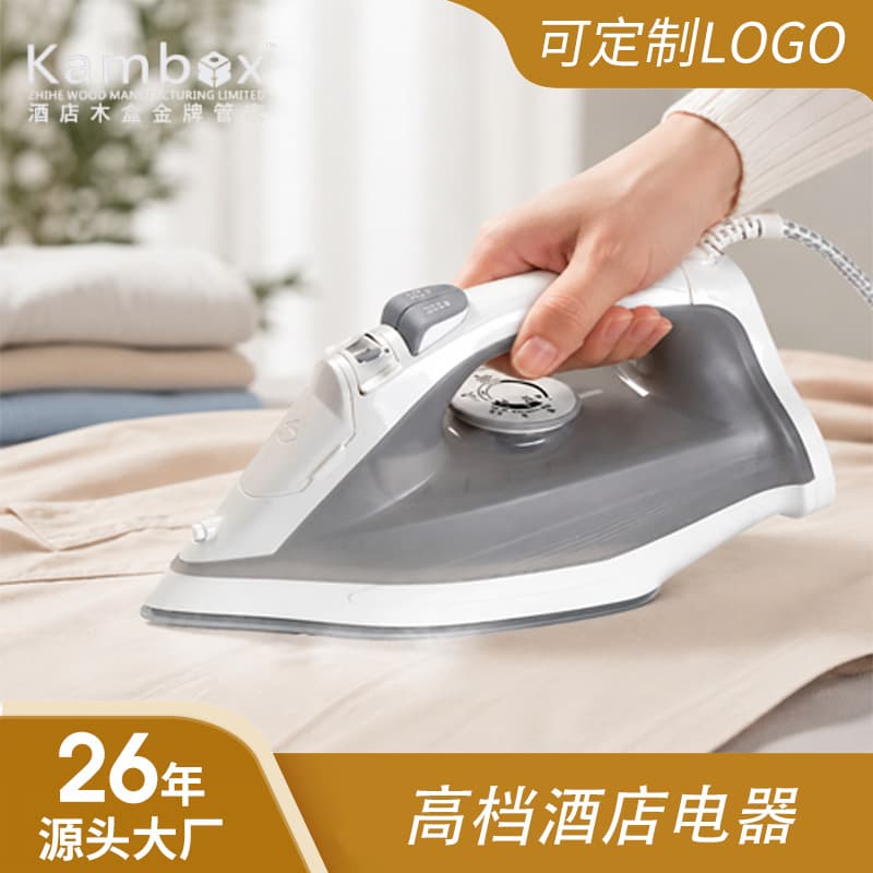 Custom Handheld Steam Iron with Ceramic Soleplate and Hanging Ironing Board for Hotel Supplies, B&B Guest Room Appliances