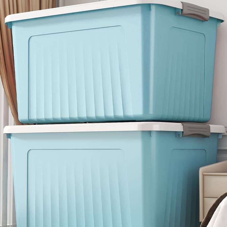 Extra-large thickened storage box for household use, plastic container for clothes, quilts, snacks, toys, and high-capacity storage.