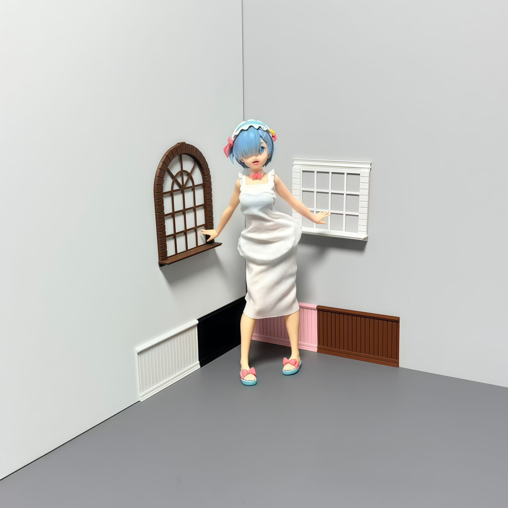 BJD Doll House Wainscot Decoration Miniature Wall Skirt Doll House Baseboard Decoration Three-dimensional Wall Sticker Wall Decoration