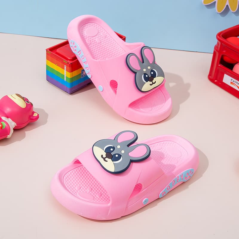 All-Season Unisex Kids Cartoon Cute Casual Comfortable PVC Sandals Daily Home Plastic Flip Flops