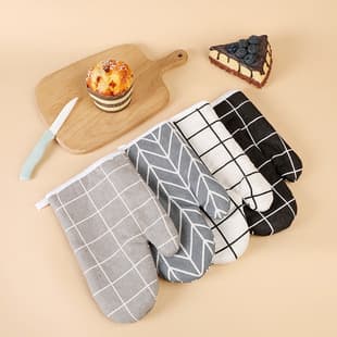 Nordic Style Microwave Oven Heat-resistant Gloves Anti-scald Oven Gloves High Temperature Resistant Kitchen Baking Gloves Factory Direct