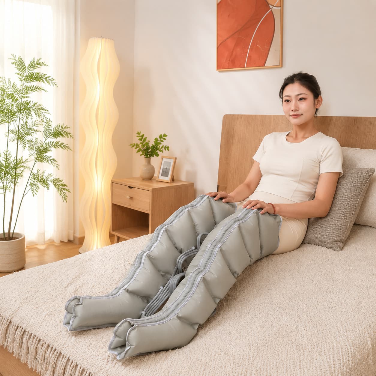 Air Wave Pressure Massager for Varicose Veins, Pneumatic Leg Massager, Arm and Leg Foot Therapy Machine, Factory Direct Cross-Border