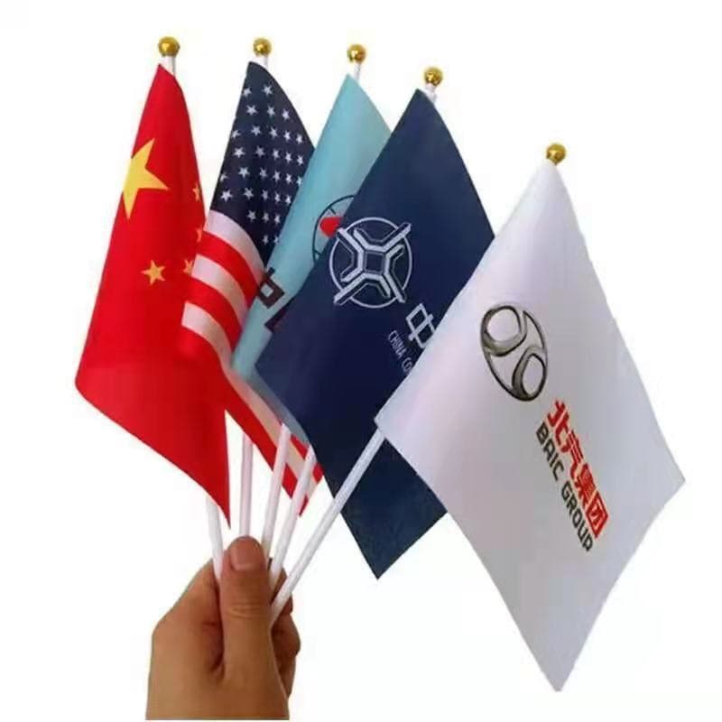 Customized red flag flag bearers and waving flags Customized advertising flags according to needs Refueling event flags Landmark signal flags