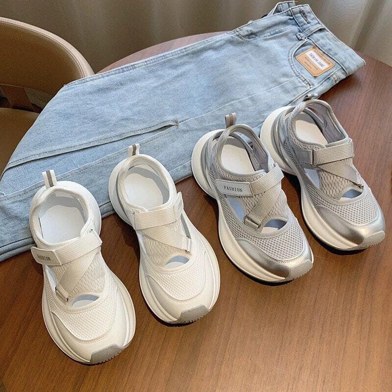 Special Offer Hollow Breathable Chunky Dad Sneakers for Women 2026 Spring New Hole Shoes Casual Versatile Sports Sandals