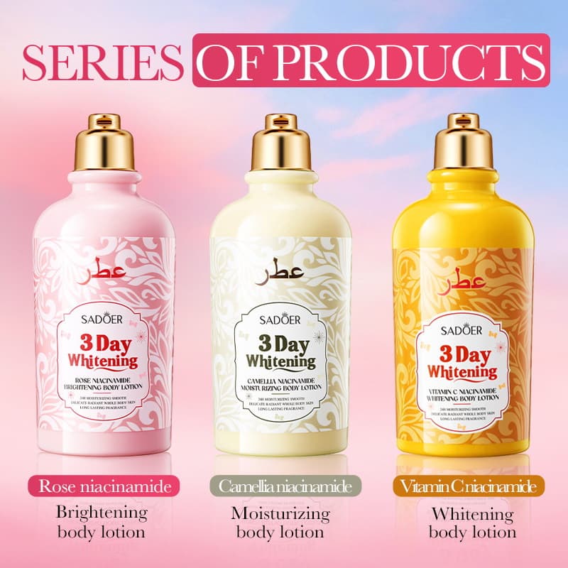 Full English Body Lotion SADOER Rose Niacinamide Brightening Body Lotion (Desert Flower Series) Cross-border Foreign Trade