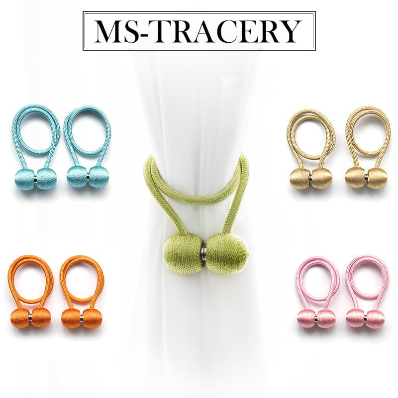 SHEIN Cross-border Curtain Tie Backs Cords Magnetic Curtain Clips Magnets Decorative Tie Straps Bundling Straps Hooks Accessories