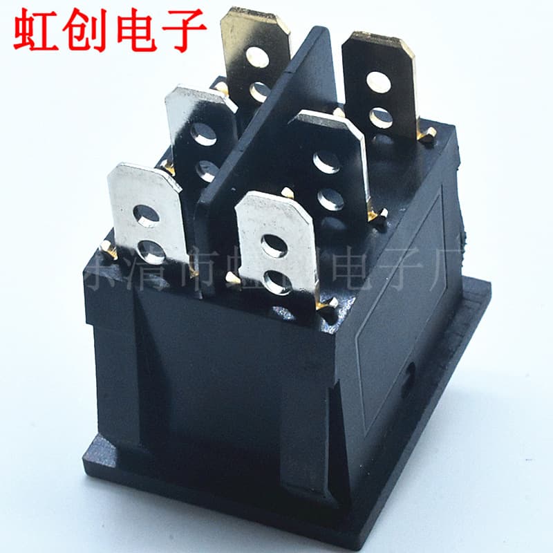 KCD6 Double Rocker Switch with Red Pilot Light, Boat Switch, Dual Rocker Switch