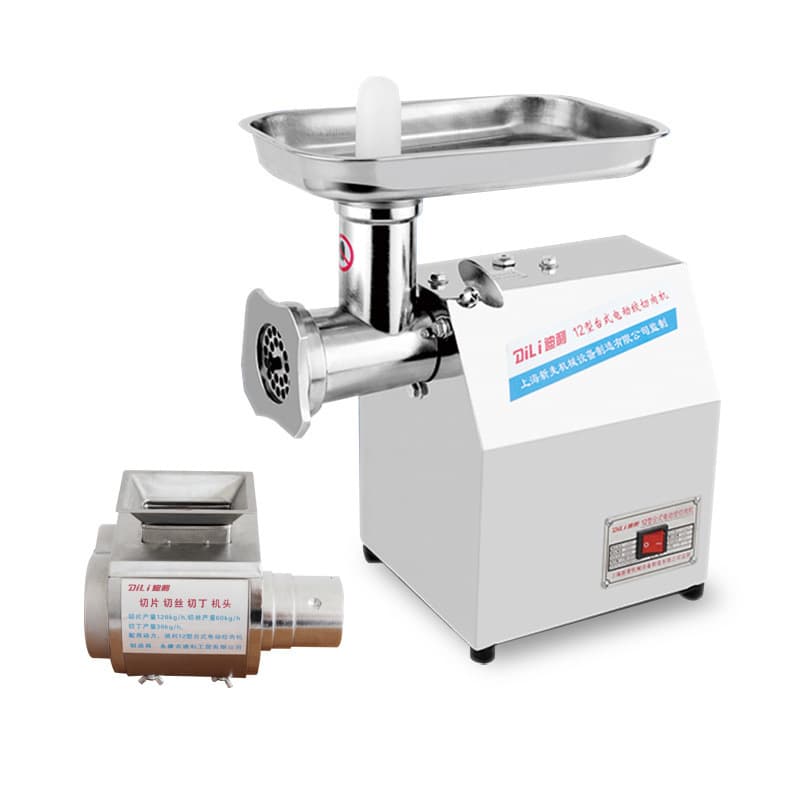 Large Commercial Electric Meat Grinder, Stainless Steel High-Power Multifunctional Sausage and Meat Slicing Machine
