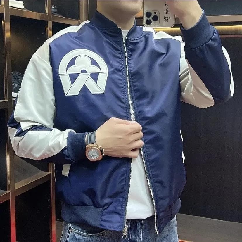 2025 Spring/Fall Trendy Men's Wrinkle-Resistant Versatile Letter Baseball Jacket