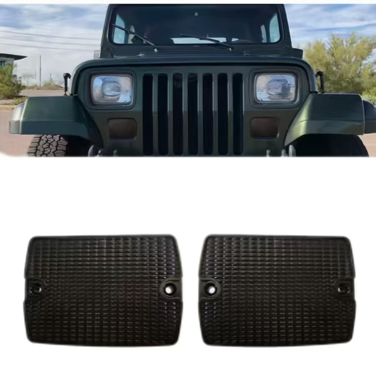 Compatible with 1987-1995 Jeep Wrangler YJ Front Turn Signal Indicator Light