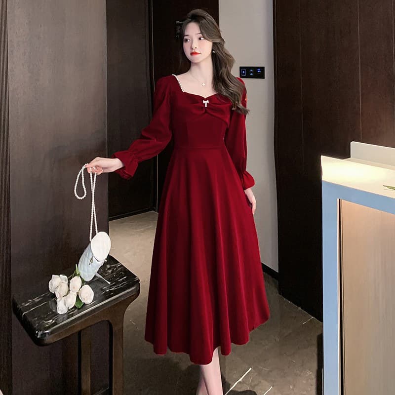 Bridal Toast Wear 2025 Spring New Style Small Temperament Wedding Engagement Evening Dress Wearable for Women to Look Slim