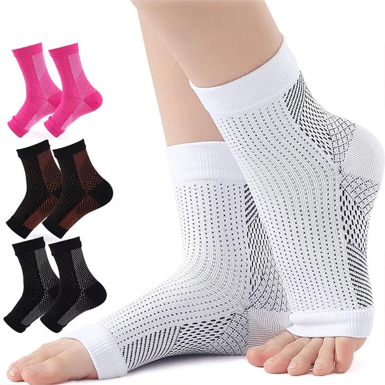 Amazon cross-border ankle support compression socks, outdoor fitness socks, sports protective open-toe compression socks.