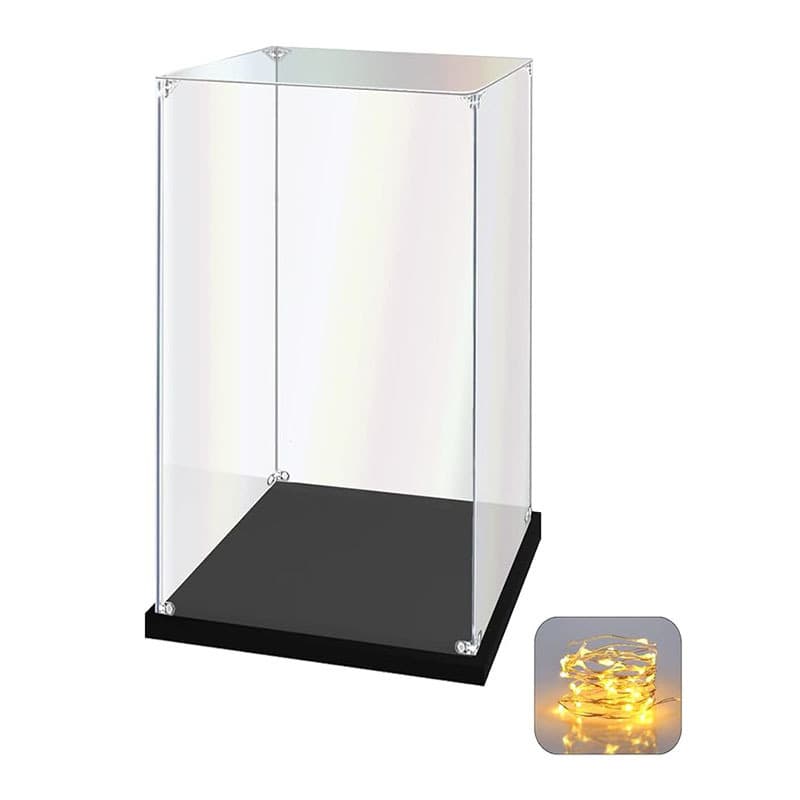 Acrylic assembled transparent display box for collection display figures dolls doll toys home storage