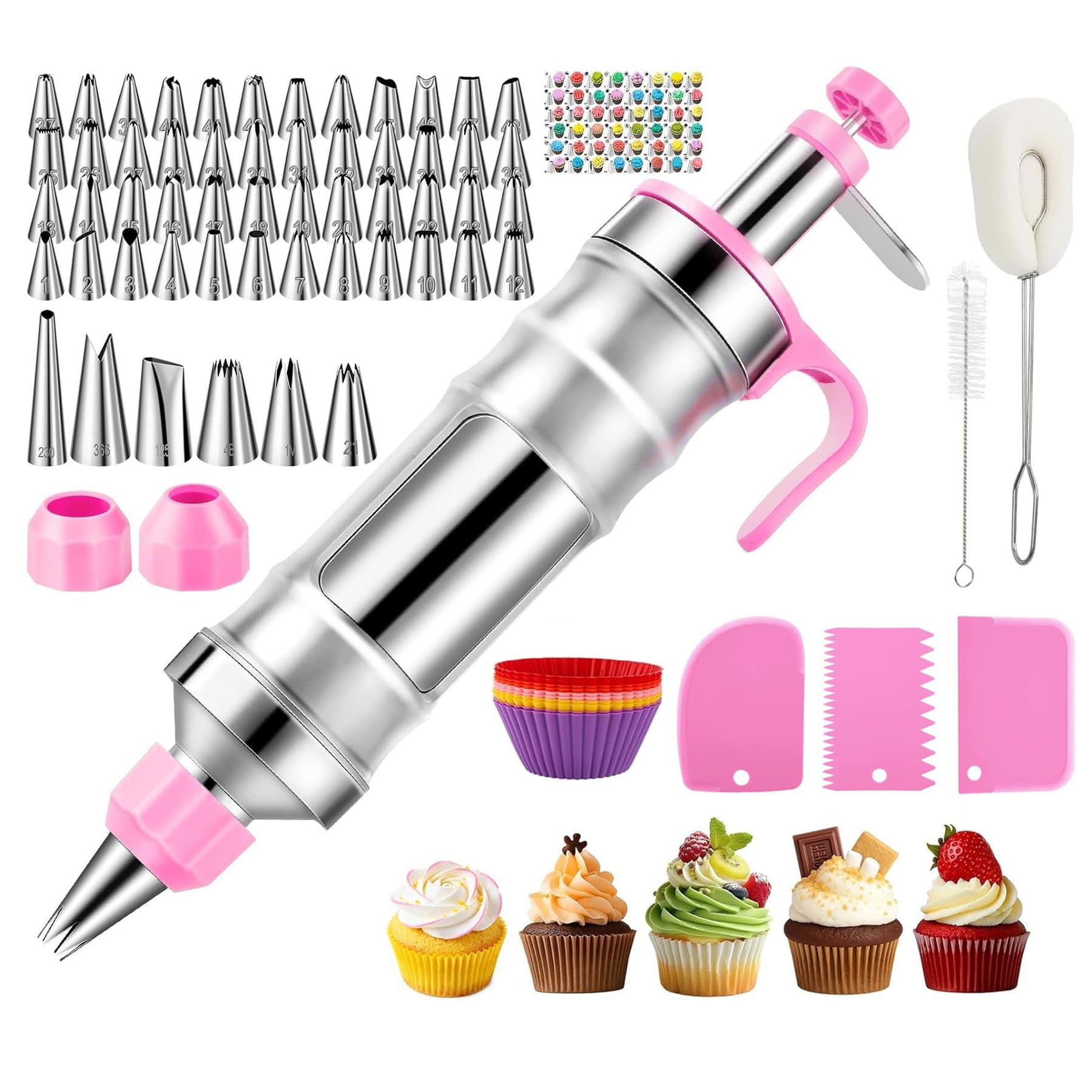 69-piece cream cookie decorating gun stainless steel cake tools icing icing gun silicone cup cake set