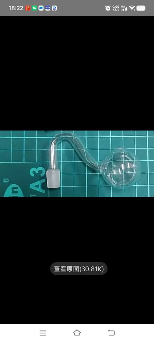 In Stock Transparent Male Joint 10mm Glass Bowl Glass Accessories Glass Pipe