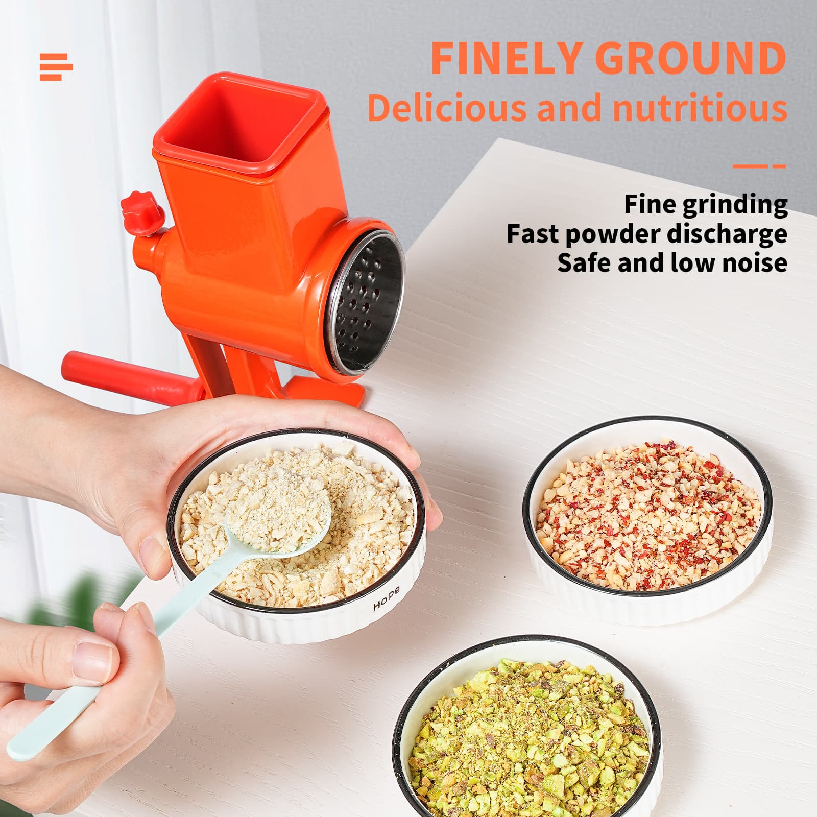 Amazon Cross-Border Manual Nut Crusher Walnut Peanut Grinder Dried Fruit Machine Hand-Cranked Flour Mill