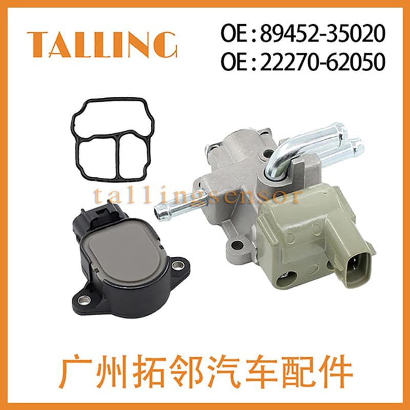 Idle speed control valve 22270-62050+89452-35020 throttle position sensor for Toyota