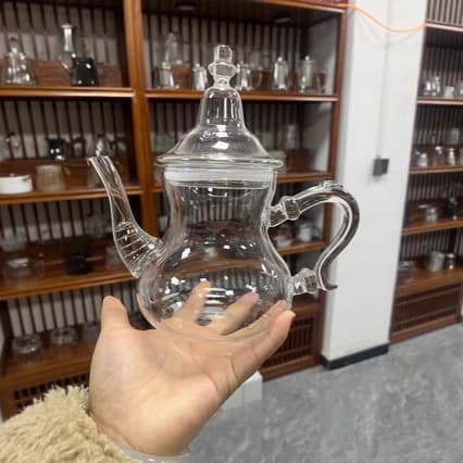 Tea Pot High Borosilicate Glass Flower Teapot Moroccan Style Teapot Arabian Household Transparent Coffee Flower Teapot