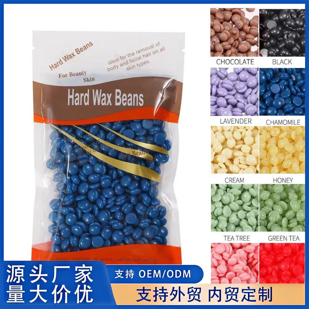 Cross-border Trade 100g Wax-Free Paperless Hair Removal Wax Beans Solid Hard Wax Beads for Full Body Honey Wax Color Bag Honey Wax Hair Removal