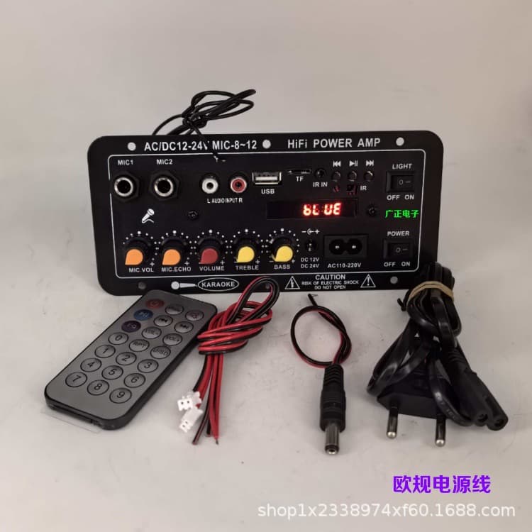 Guangzheng Electronics D60 Black with Display Bluetooth Amplifier Board 12V24V Mono 30W HIFI AV Amplifier
