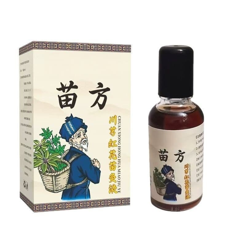 Miao Moxibustion Liquid Soothes Body Meridian Stagnation Herbal Formula Miao Formula Chuanxiong Safflower Miao Moxibustion Liquid for Douyin Kuaishou Drop Shipping