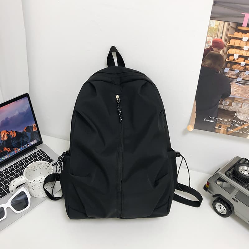 High school backpack, female college student lightweight travel bag, simple and casual backpack, men's fashionable large capacity shoulder bag for summer.