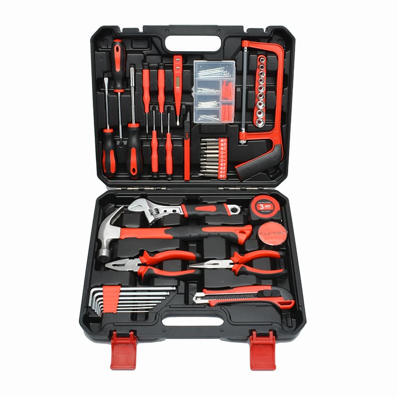 Hot-selling 108-piece carbon steel tool set, multifunctional hardware kit with screwdrivers and socket tools, complete set
