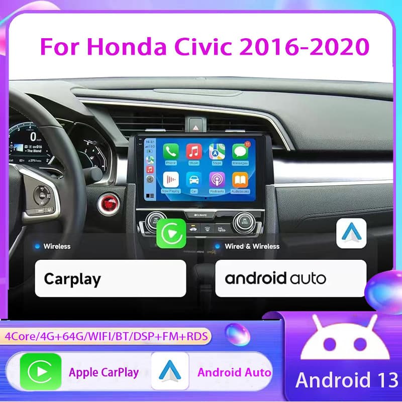 Cross-border compatible Honda Civic 2016-2020 Car Android Navigation Radio Head Unit