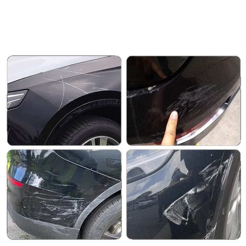 Car Scratch Cover Decorative Black and White Sticker Body Side Door Paint Repair Patch Waterproof Sunproof Large Area