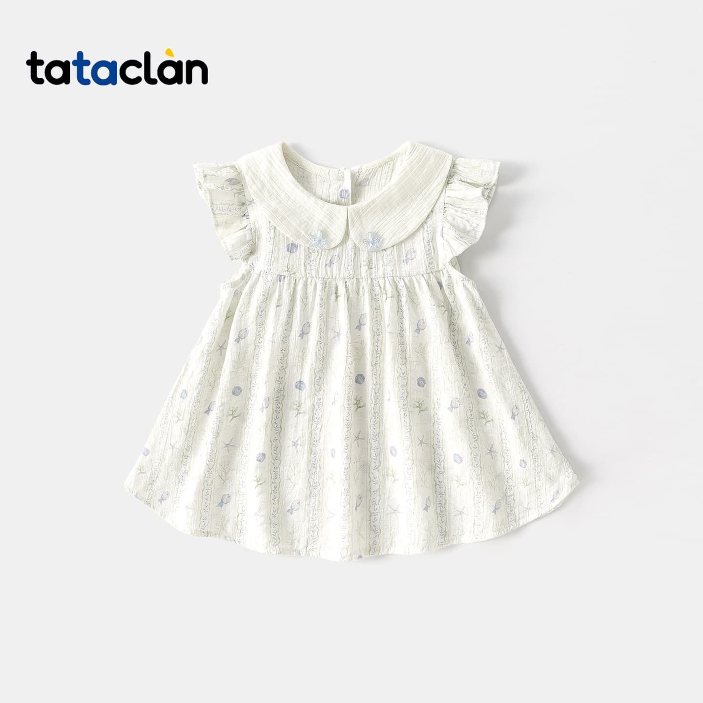 Girls' Summer 2026 New Style Baby Girl Sweet Princess Dress, Adorable Cap Sleeve Ruffle Hem Infant Clothes