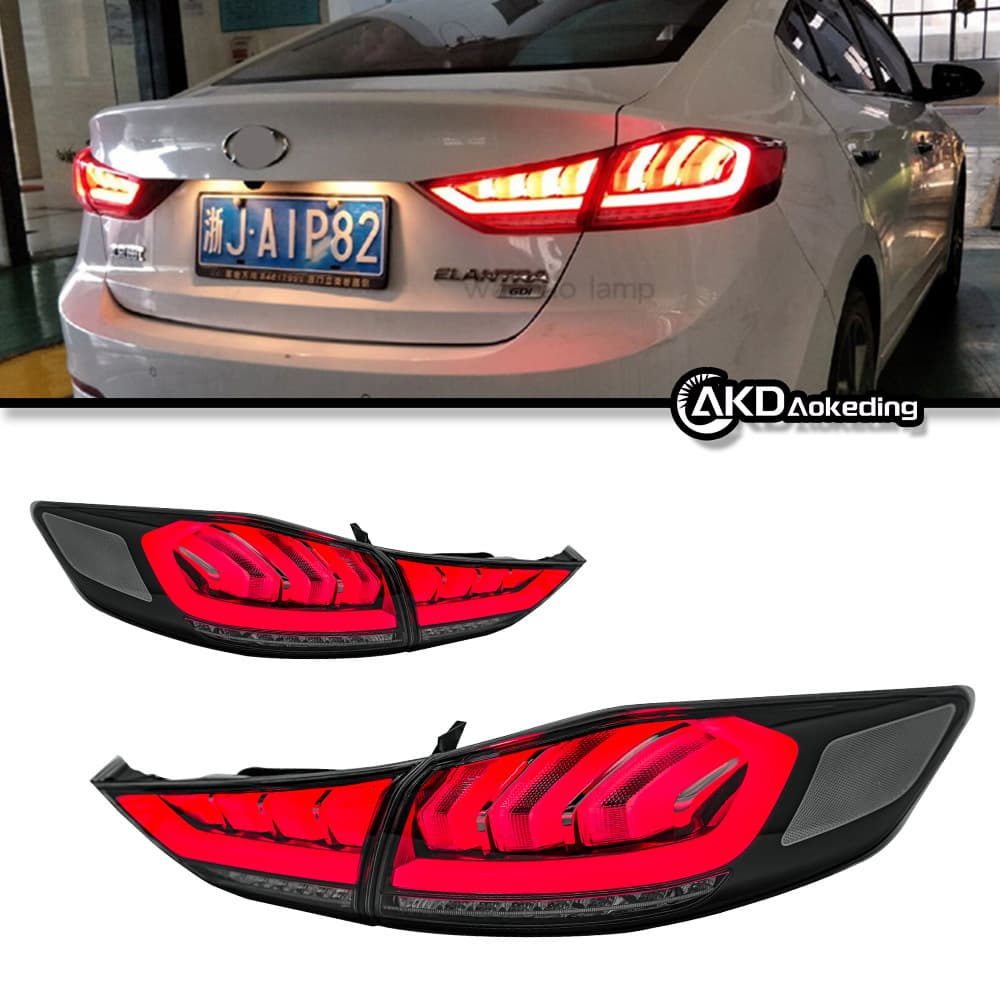 Suitable for Modern 16-19 Models Lingdong Taillight Assembly Modified LED Rear Taillight Driving Light Brake Light Turn Signal