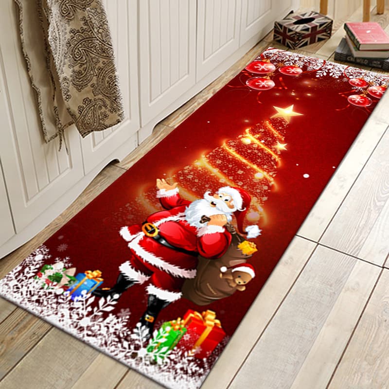 New Cross-Border Christmas Kitchen Mat, Christmas Eve Decorative Door Mat, OZON Amazon TEMU Drop Shipping Entry Mat