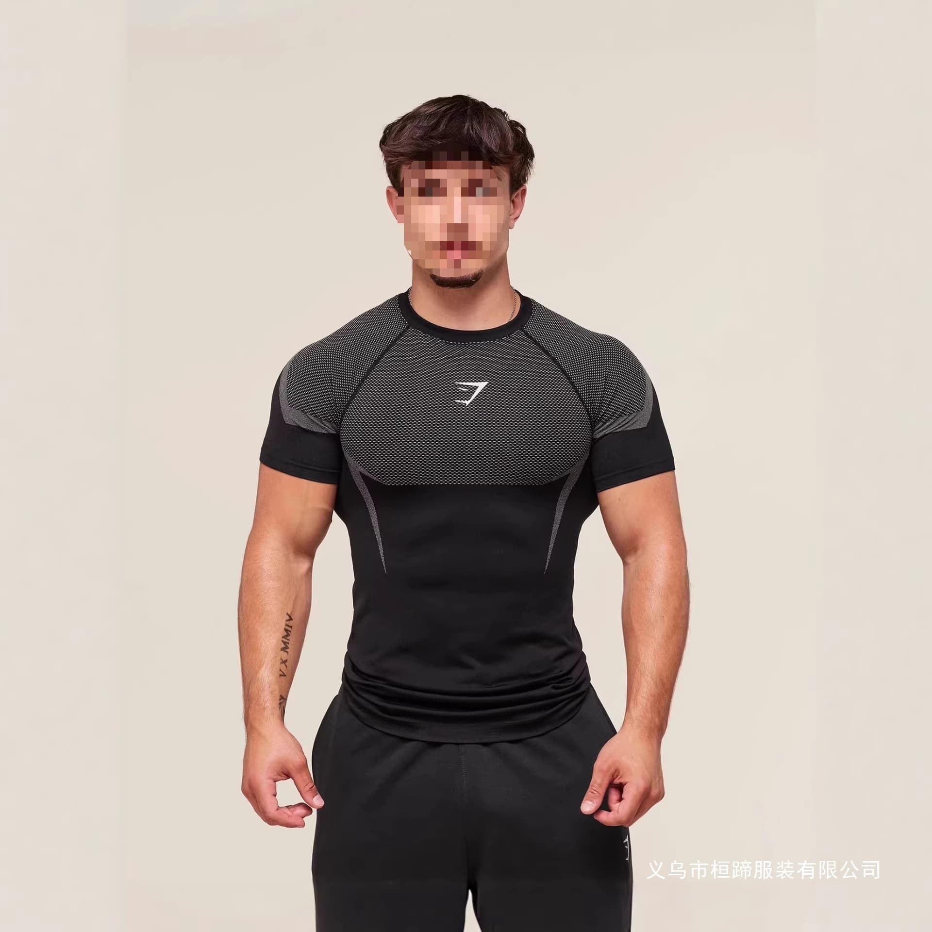 GYM/ONYX Men's T-Shirt - Quick-Dry, Breathable, Stretch, Round Neck, Short Sleeve, Slim Fit Training Top
