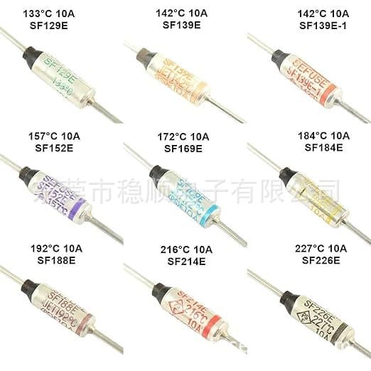 NEC Thermal Fuse SEFUSE SF/E Type 10A250V 73℃~240℃ Temperature Overheat Protection Fuse