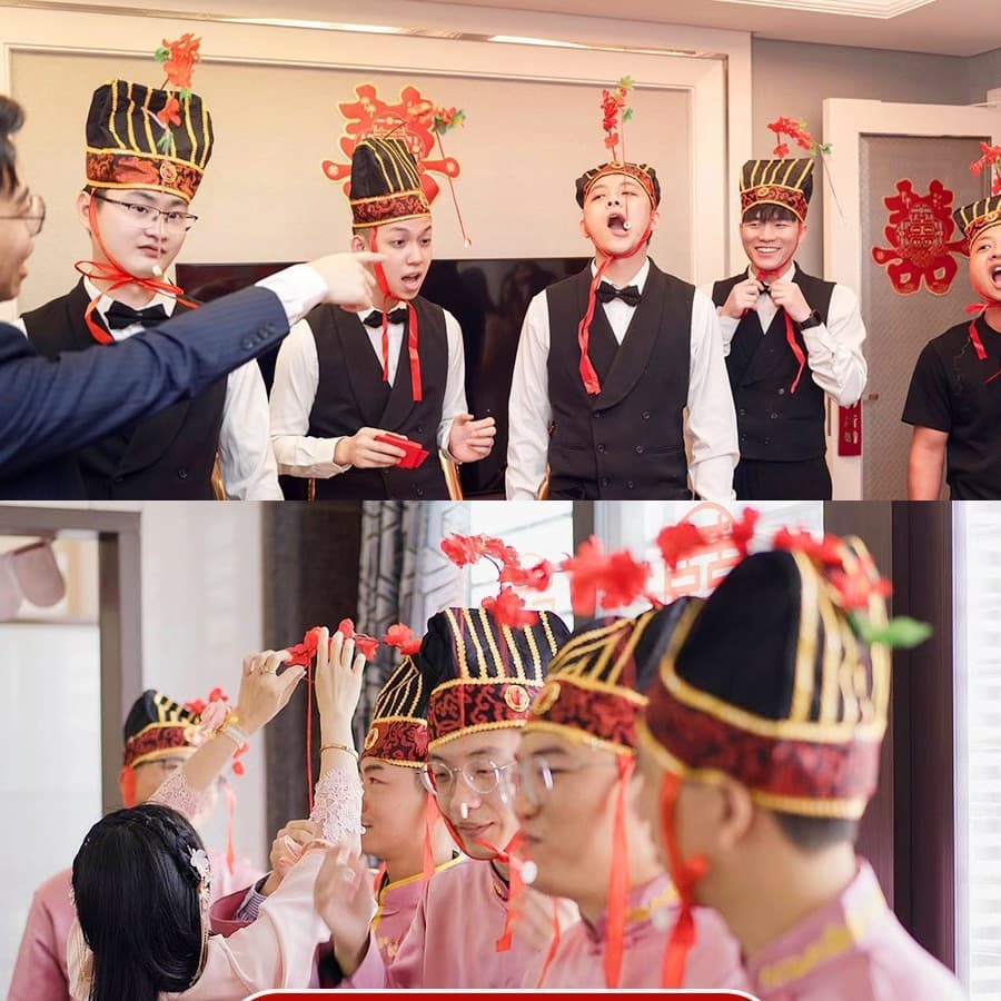 Pick-up game, wedding props, funny door blocking, dressing gown, photo guarantee, wedding civilized package ideas