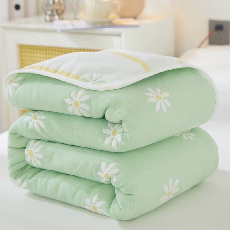 Wholesale Class A Pure Cotton Six-Layer Gauze Towel Quilt, Pure Cotton Summer Thin Children's and Baby Blanket, 6-Layer Gauze Summer Cool Quilt