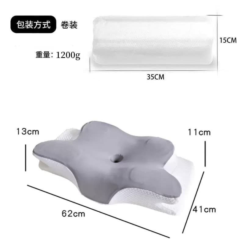Cross-border Trade Butterfly Memory Pillow Slow Rebound Memory Foam Pillow Core Cervical Pillow Butterfly Neck Protection Pillow Horn Pillow