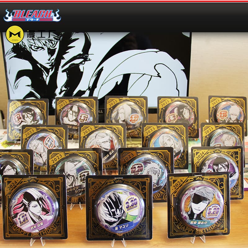 Manjuku Factory 2026 Bleach 25th Anniversary Birthday Badge Bleach Birthday Badge Kurosaki Ichigo Badge Standee