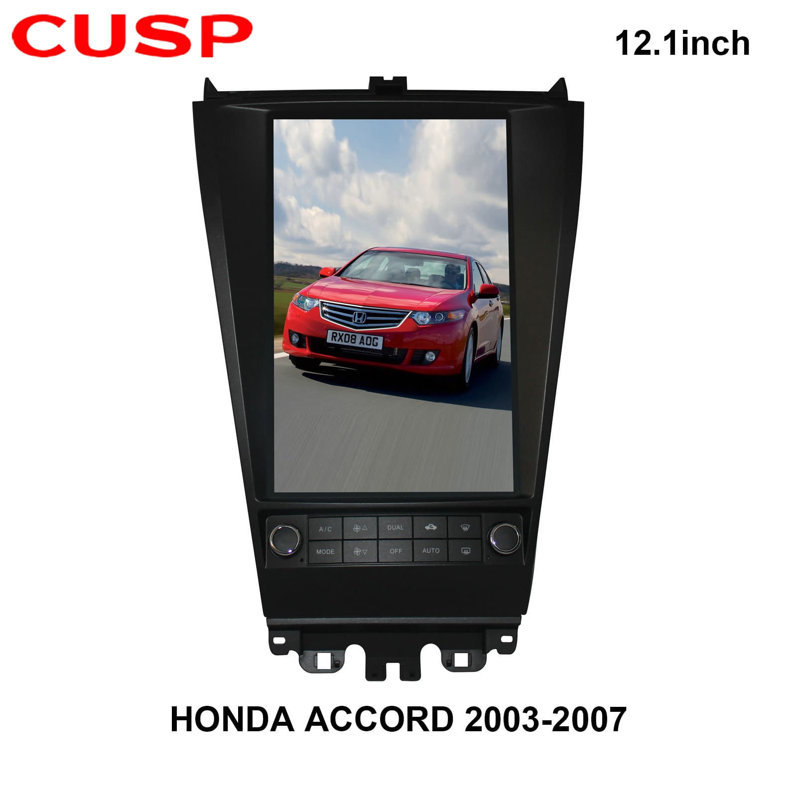 12.1-inch Vertical Screen Accord HD Central Control Large Screen Bluetooth Video Car GPS Android Navigation Intelligent All-in-One Machine