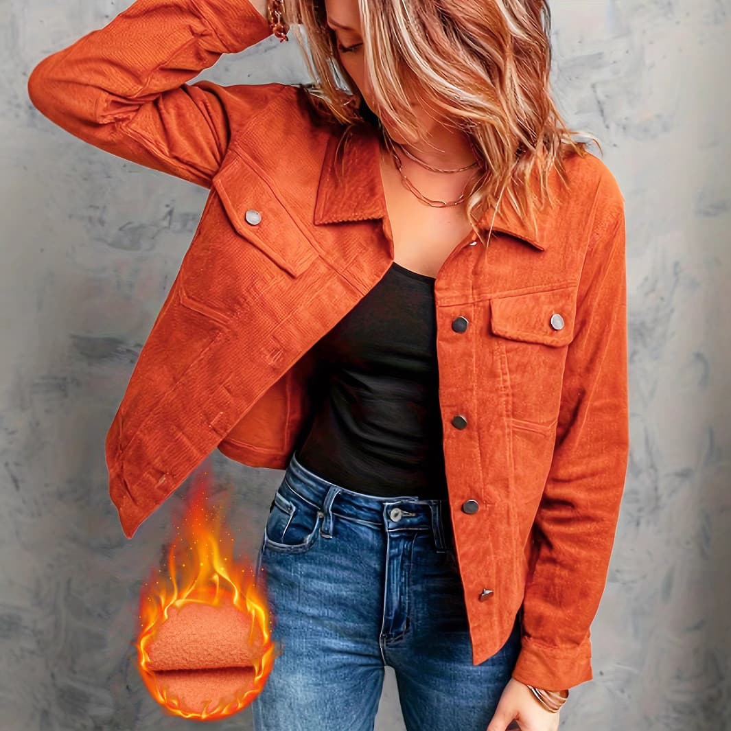 Women's Jacket for Cross-Border Trade, European and American Fashion Solid Color Slim Fit Warm Coat