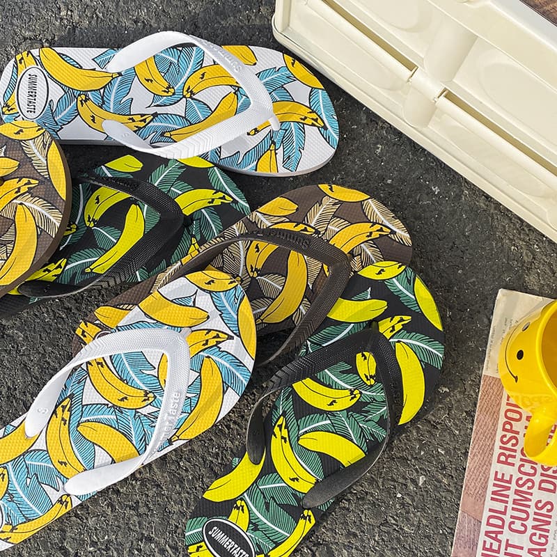 In Stock Beach Flip Flops Men's Personality Trend Anti-Slip Slippers Student Anti-Slip Sandals Cross-Border Wholesale