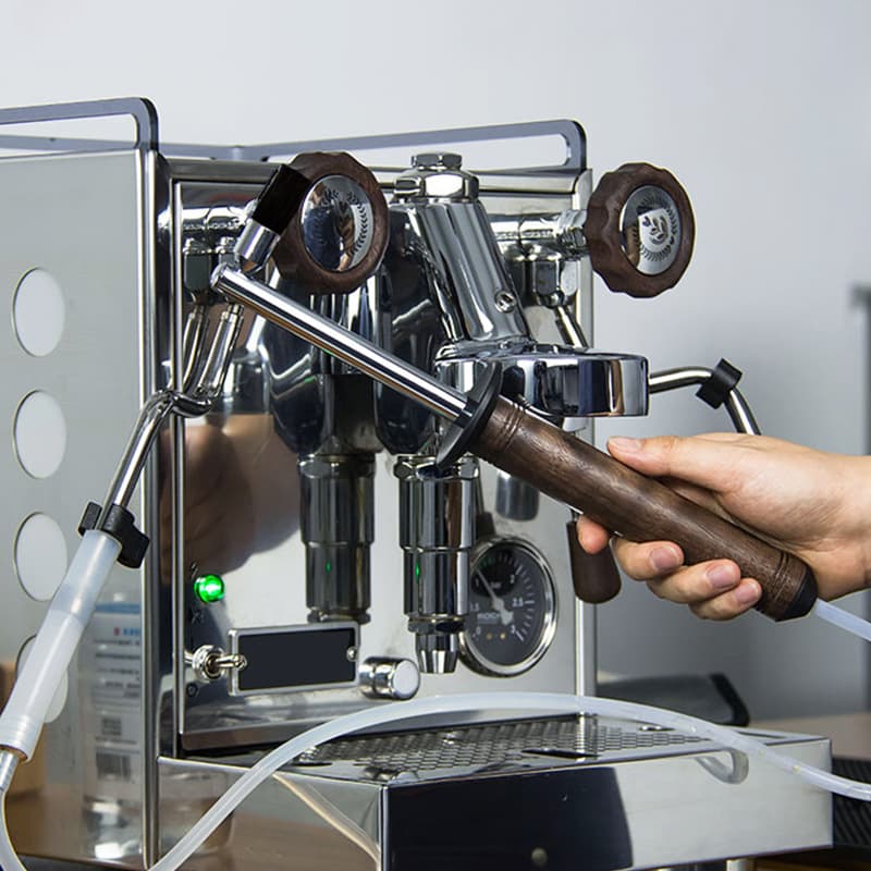 Factory Direct Sale Italian Coffee Machine Steam Brush with Long Wooden Handle, High-Pressure Cleaning Steam Brush, Brewing Head Cleaning Brush