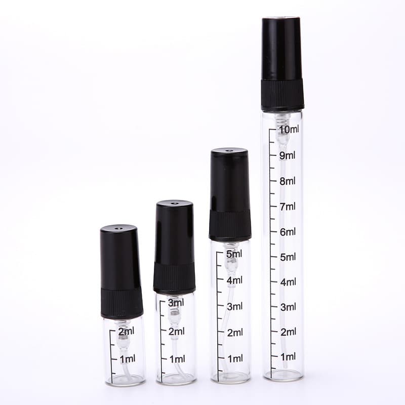 B003-2ml3ml perfume repackaged empty bottle printed scale glass high-end sample ultra-fine spray high-end air