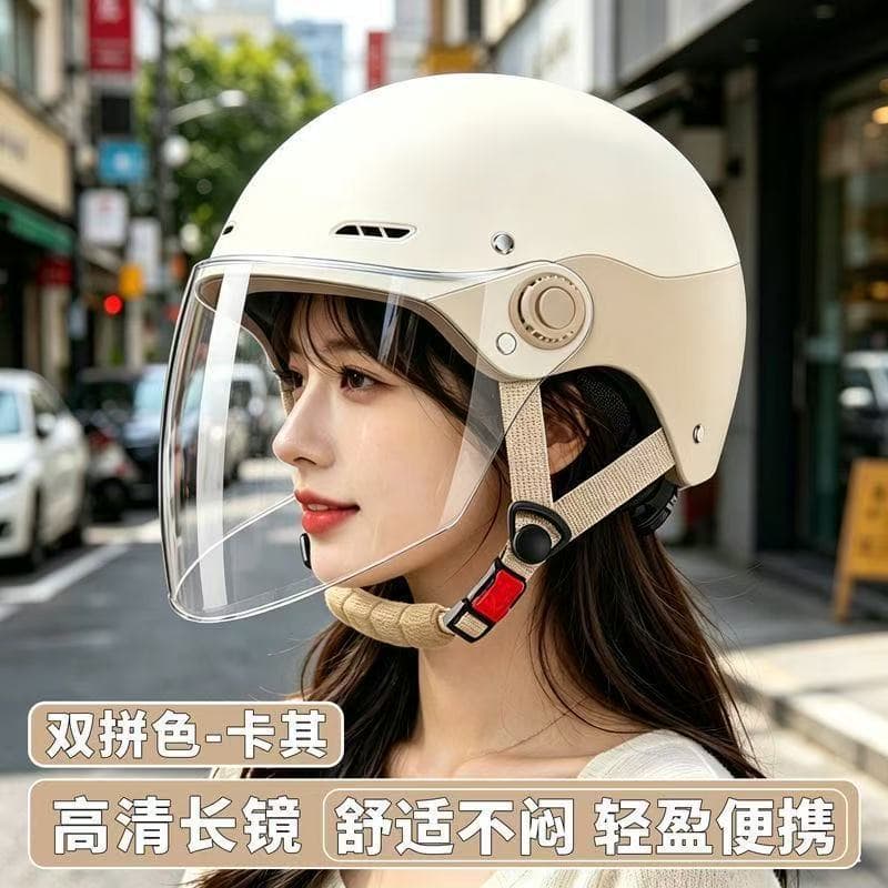 3C certified electric vehicle helmet for women, men's battery motorcycle summer half helmet 2026 new style, universal safety for all seasons